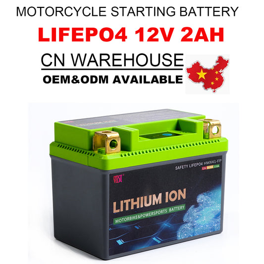 Lifepo4 High Power 12V 2Ah Motorcycles Starting Battery Lithium ion Cells