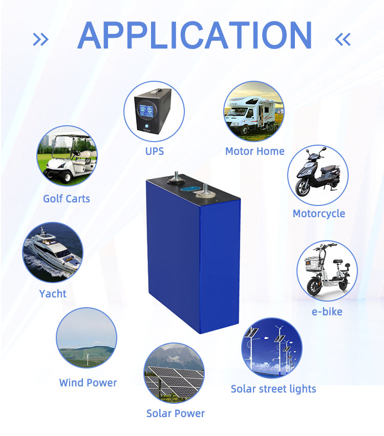 Grade A LiFePO4 Battery Cells  LF280K 3.2V 280Ah with Bus Bars for DIY Solar Energy Storage System