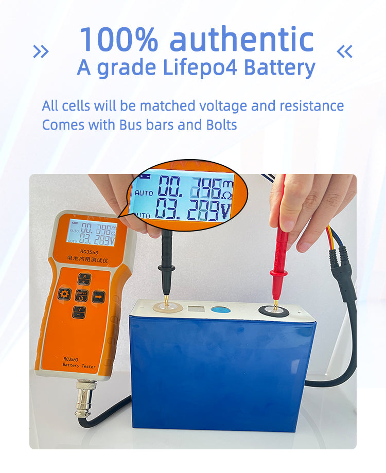 Grade A LiFePO4 Battery Cells  LF280K 3.2V 280Ah with Bus Bars for DIY Solar Energy Storage System