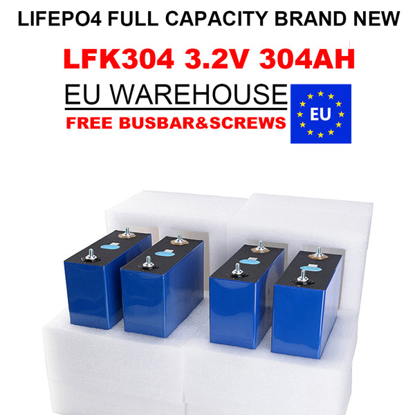 Brand New Lithium Ion Cells Grade A 3.2V 304Ah for Solar Power System