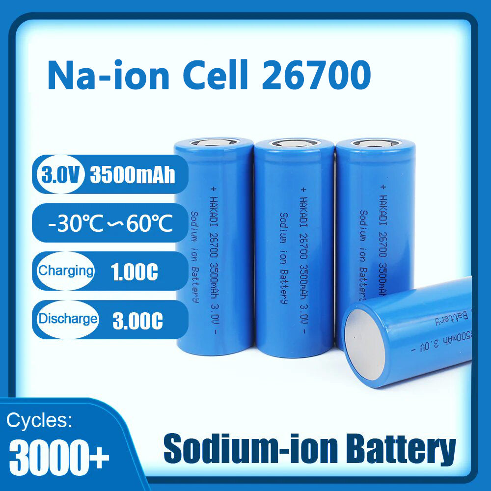 Sodium-ion Battery SIB 26700 3.0 V 3500mAh Rechargeable Na Ion Cell DI ...